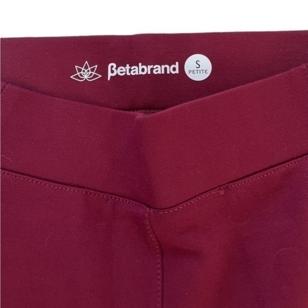Betabrand Six Button Burgundy Maroon Stretch‎ Yoga Trousers Pants - Picture 5 of 9